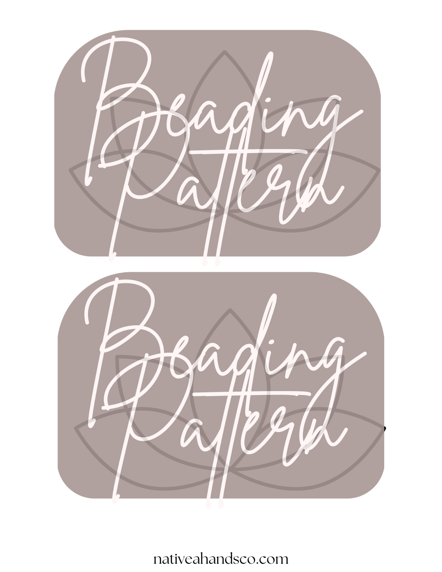 3 sizes Native Beadwork Printable Lotus Template PDF Beading Pattern