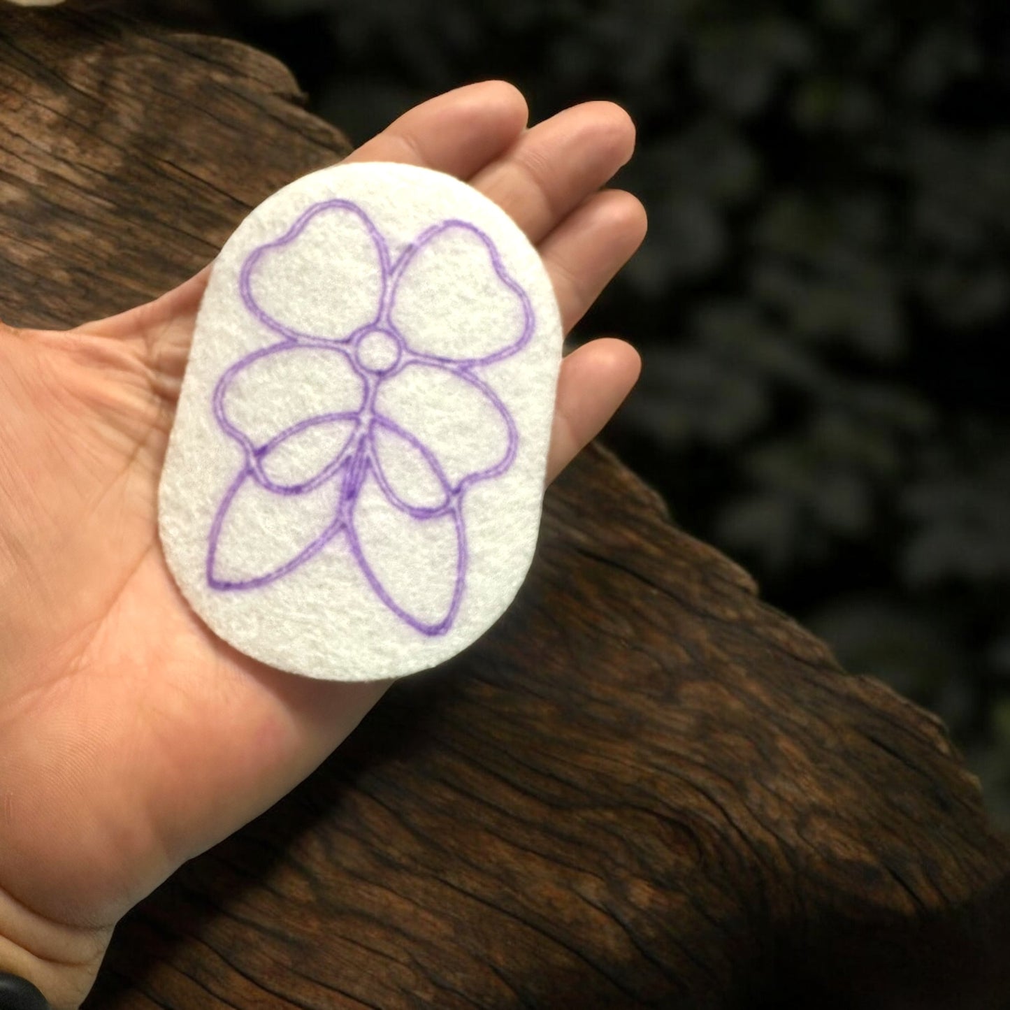 4 PC Pop Socket or Extra Large Earrings Flower With Leaves Stencil