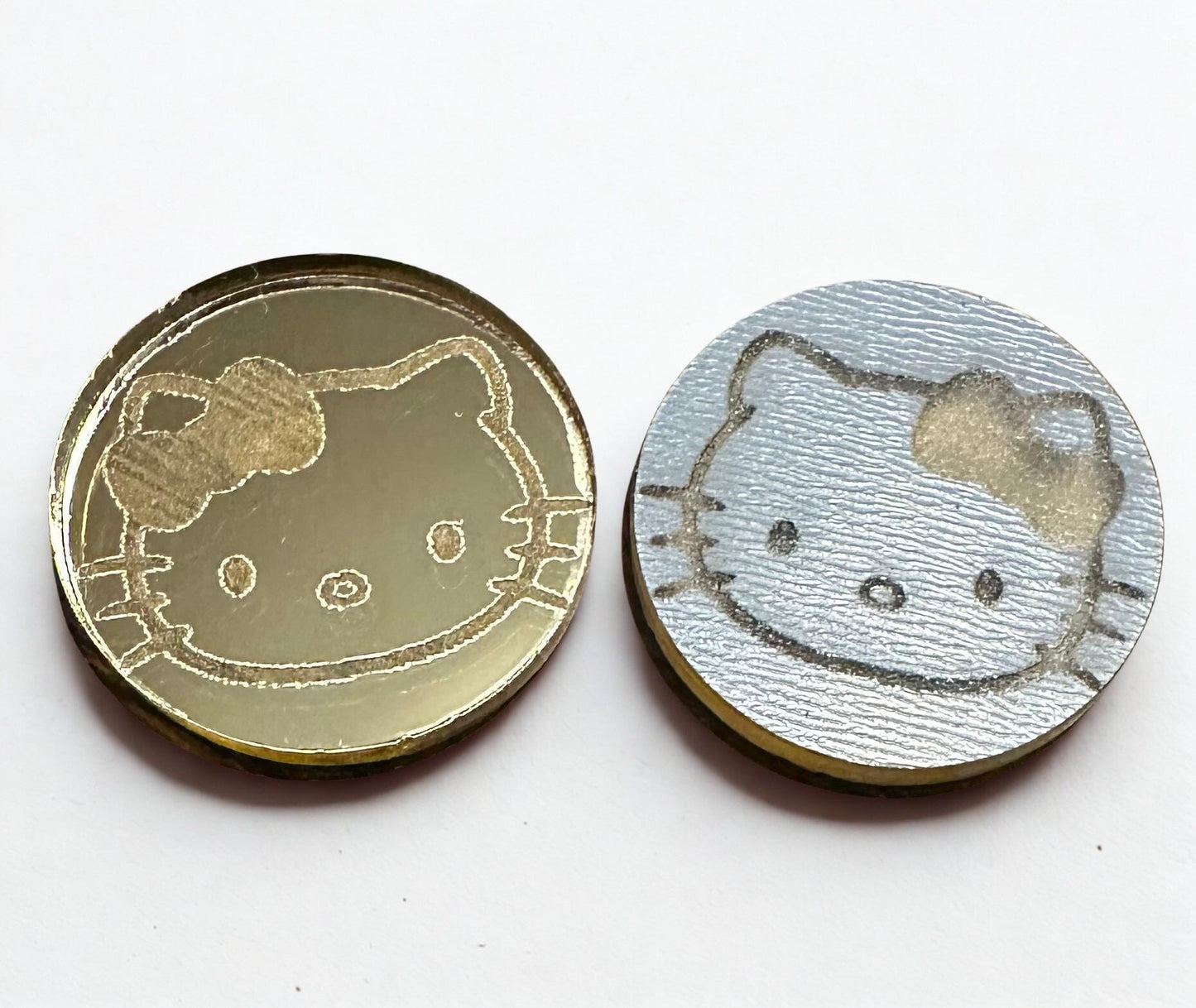 Pale gold mirrored acrylic kitty beading supplies