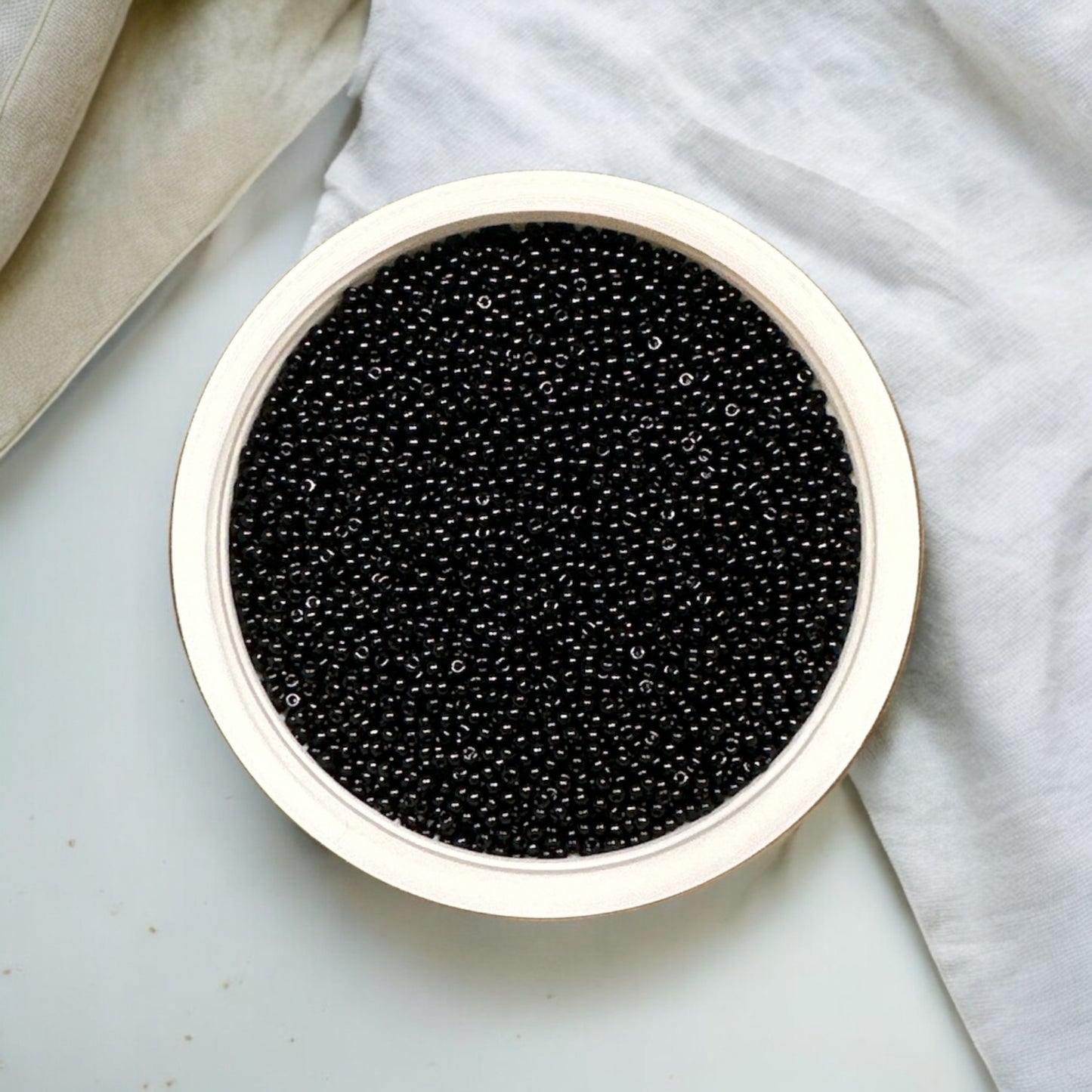 Czech Preciosa Loose 11/0 jet black Beads - Indigenous Jewelry Making Supplies