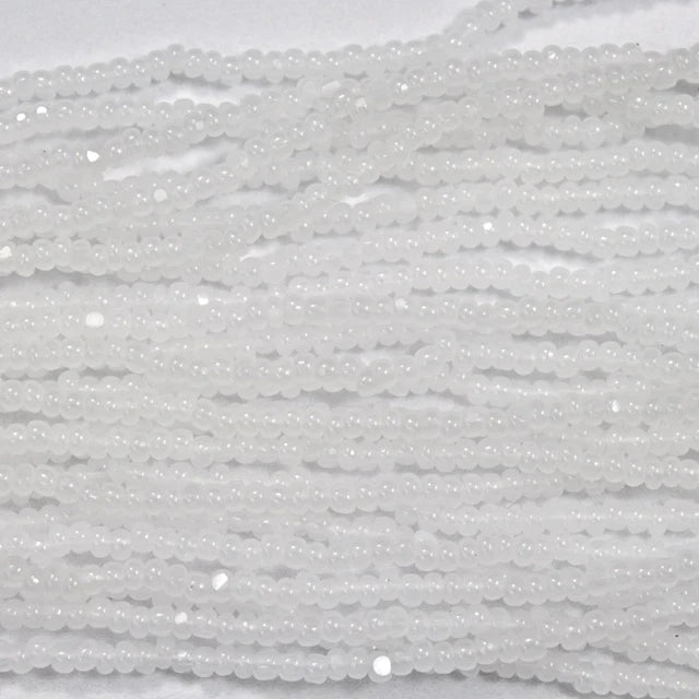Czech Preciosa Charlotte Cut Hank 02090 11/0 Alabaster Opal (Waxy White) Seed Beads