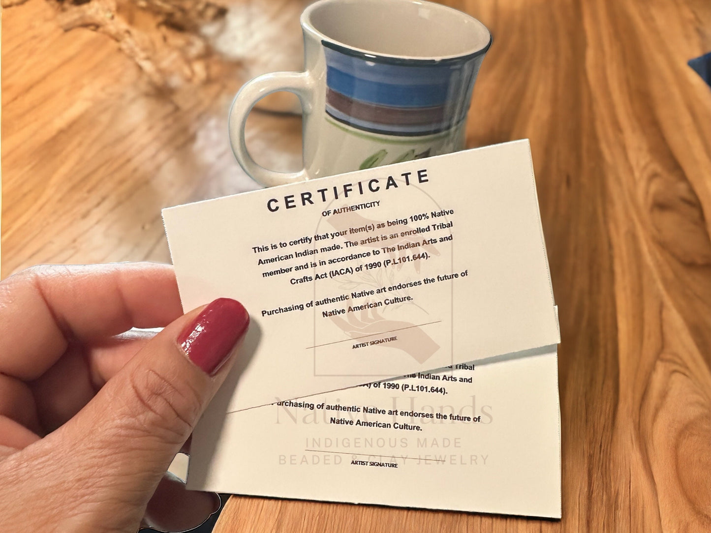 Indian Act Certificate of Authenticity For Native American Artists COA DIGITAL PRODUCT png pdf