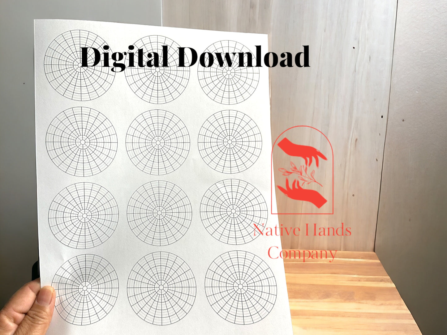 4 SIZES Printable Polar Circle Graph Templates pdf Beading Graph Medallion