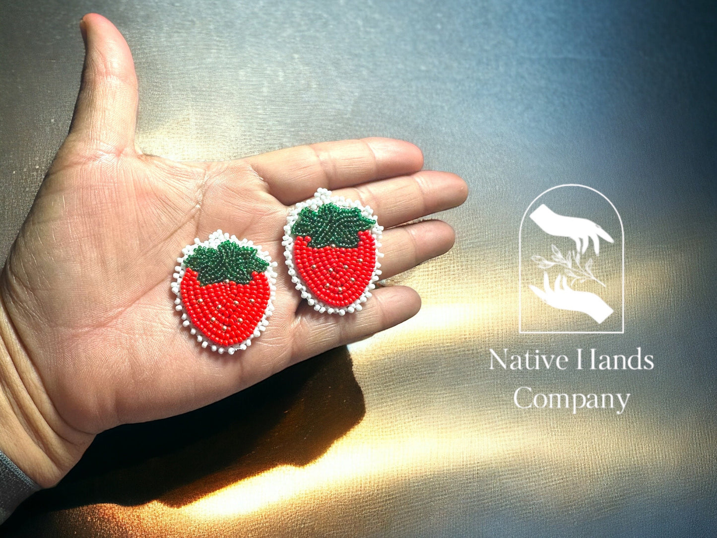 Strawberry Strawberries Pattern Set Pellon 70 Flat Stitch Beading pattern, beading designs, pellon pattern, strawberry beading pattern