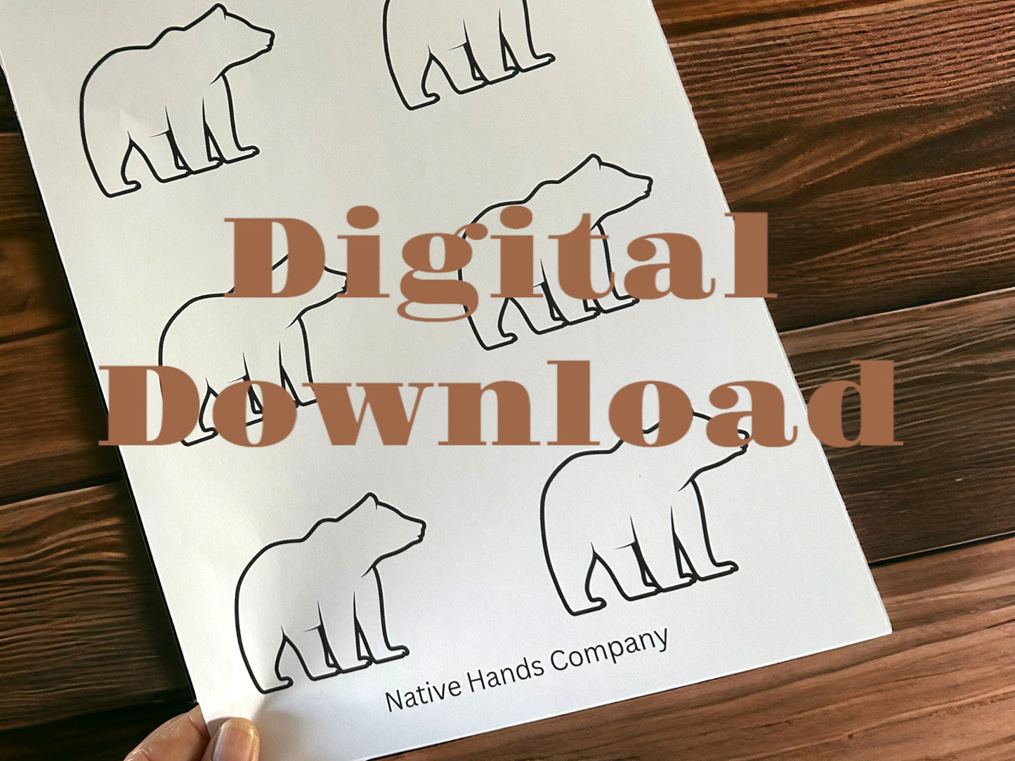 Native Beadwork Printable Bear Template PDF Beading Pattern Print At Home