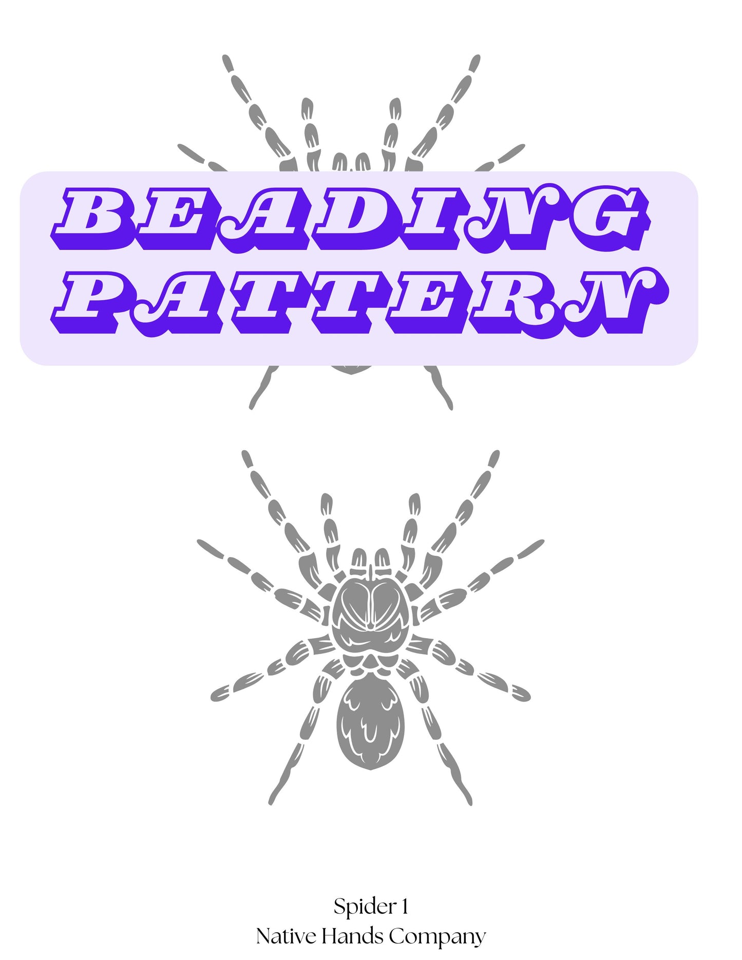 2 sizes Native Beadwork Printable Spider Template PDF Beading Pattern Print At Home