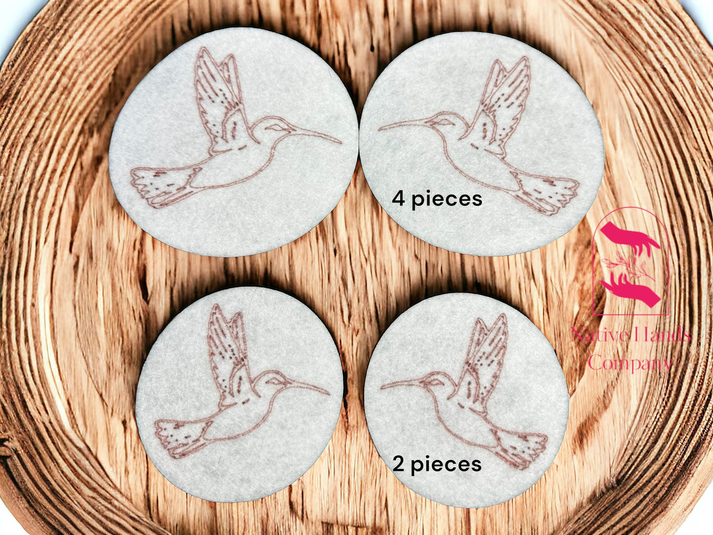 6 Piece Hummingbird Print Pattern Set Pellon Peltex 70 Flat Stitch Beading Stencils