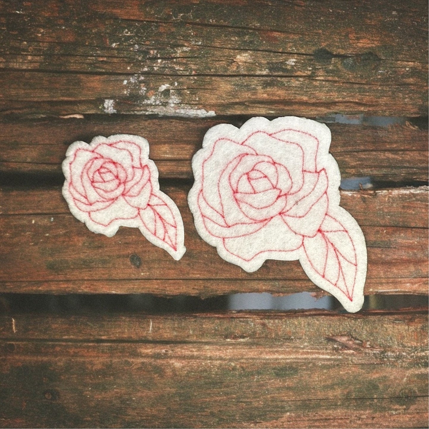 6 Piece Rose Pattern Set Pellon Peltex 70 Flat Stitch Beading Stencils