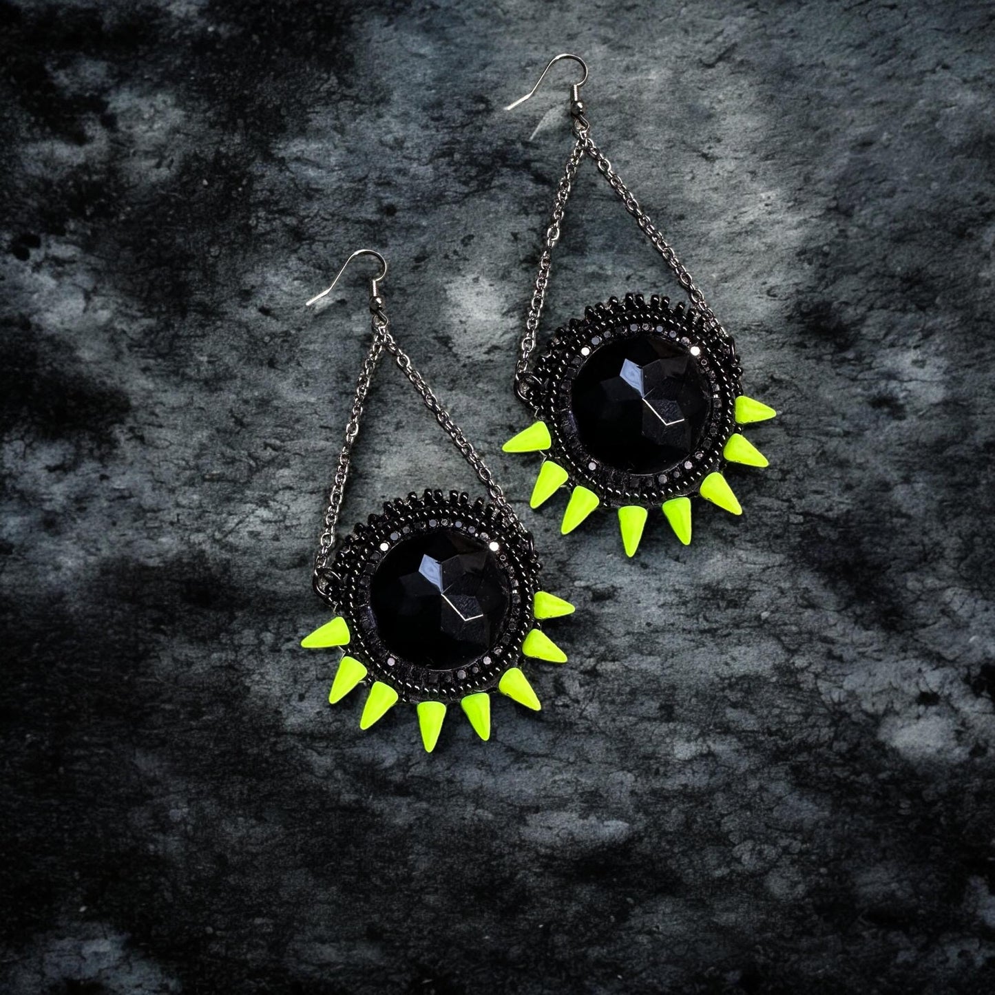 20 Czech Baby Matte NEON Spiked Spike Thorn Glass Beads 5x8 mm | Indigenous Owned |Luminous Spike Beads | matte red, matte neon orange
