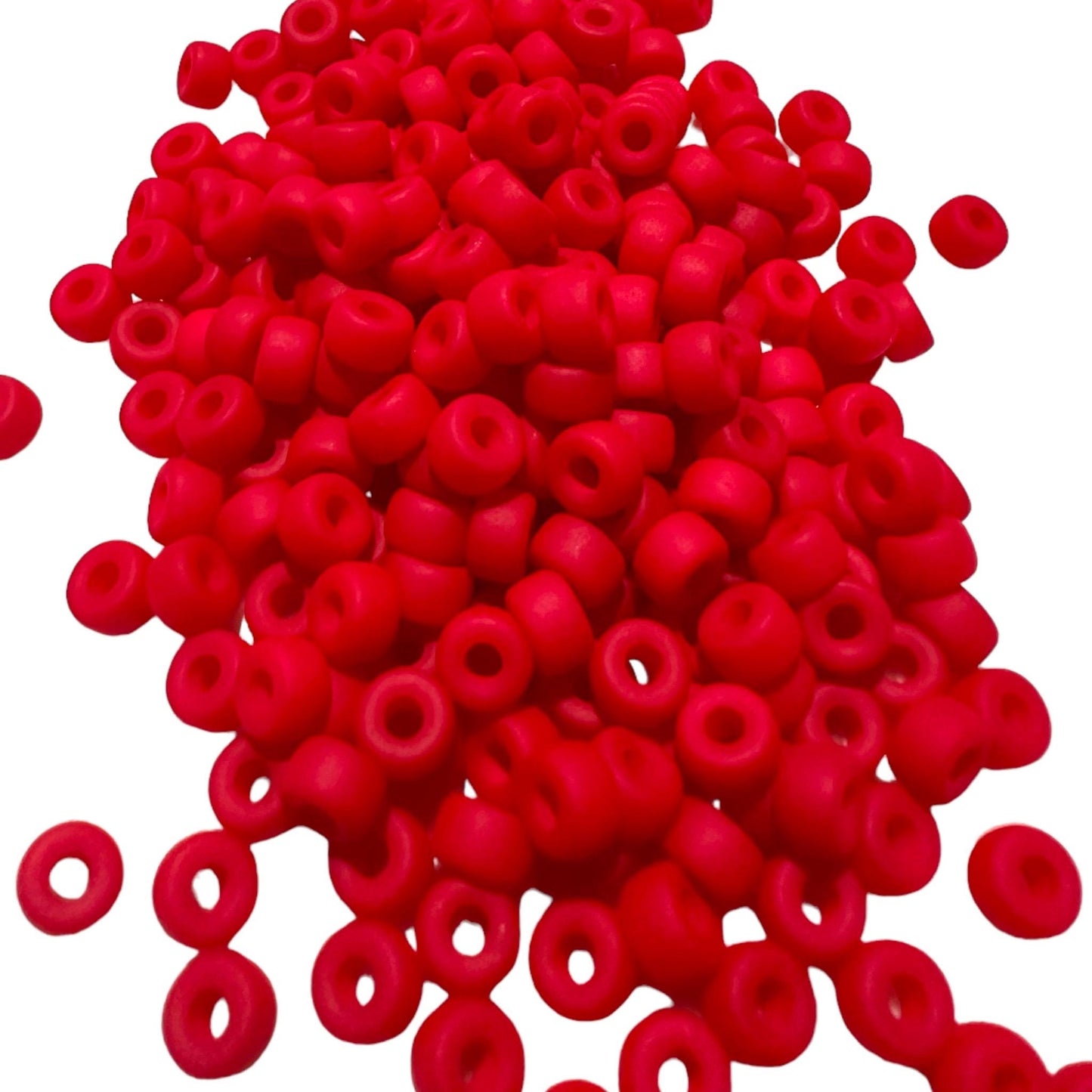 10 PC Matte 6MM NEON Color Pony Glass Beads