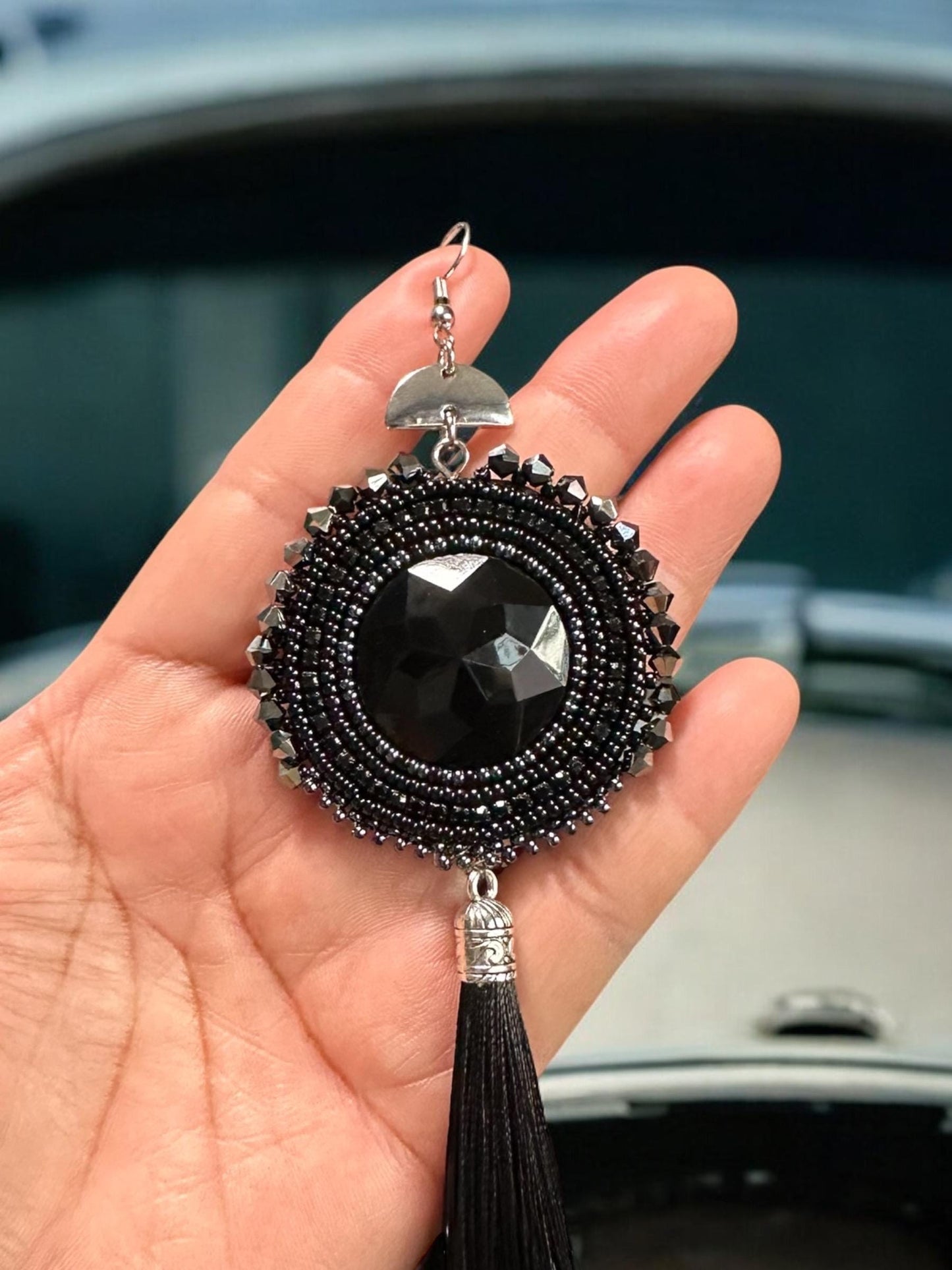 Czech Opaque Hematite Finish Black Bicone Glass Beads 4mm 40 ct