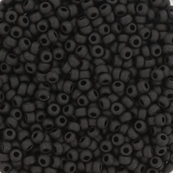 11-0401F 401F Miyuki Matte Opaque Black Seed Beads 11/0 | 10, 20 or 30 Grams