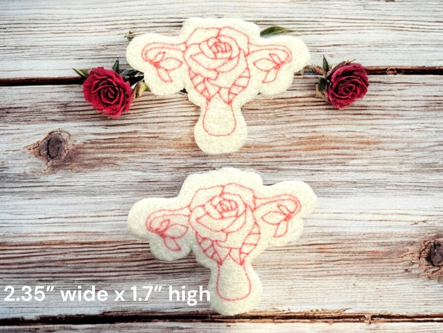 8 Piece Feminine Power Rose Uterus Flower Pattern Set Flat Stitch Beading Stencils