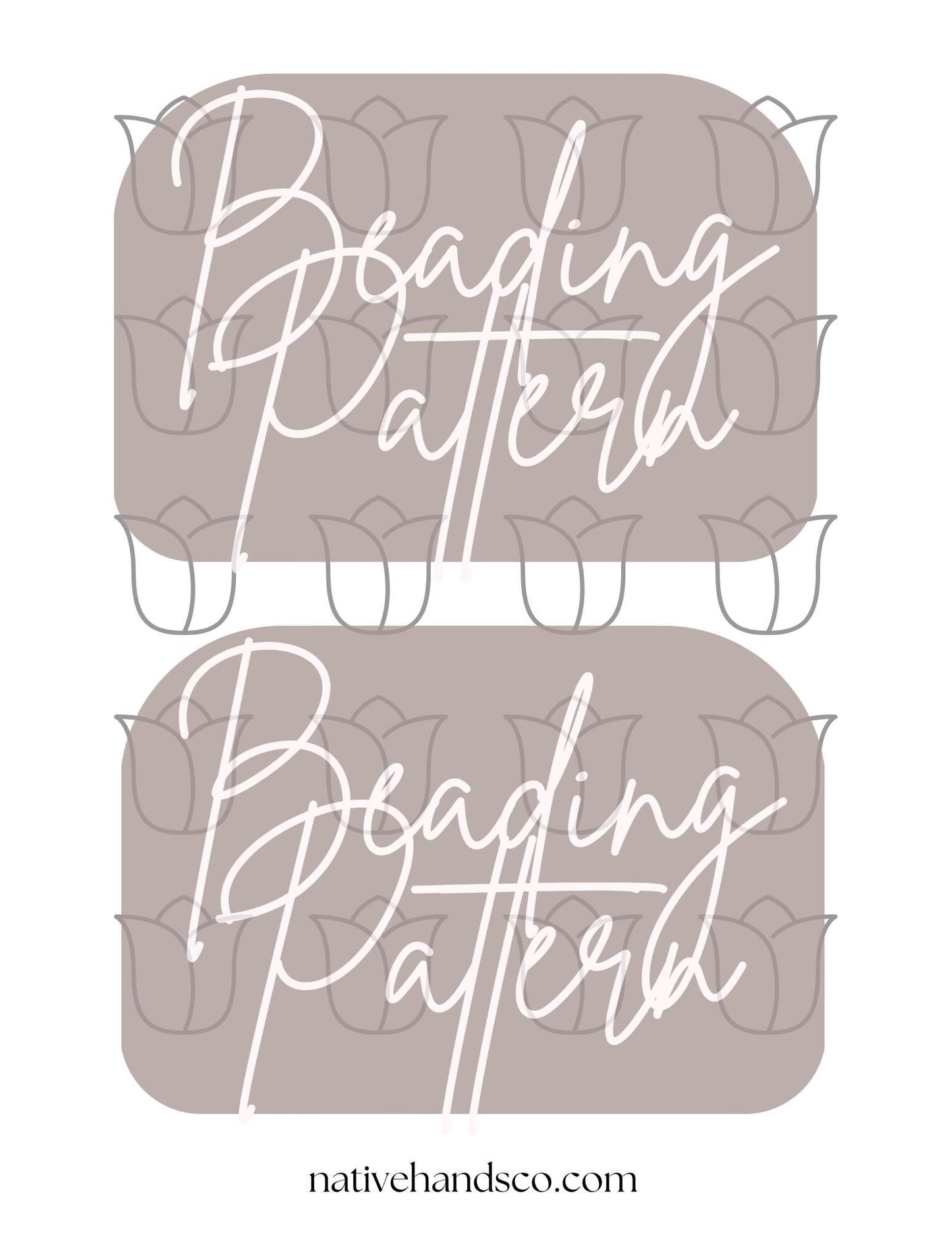 3 Sizes Beadwork Printable Tulip Floral Template PDF Beading Pattern