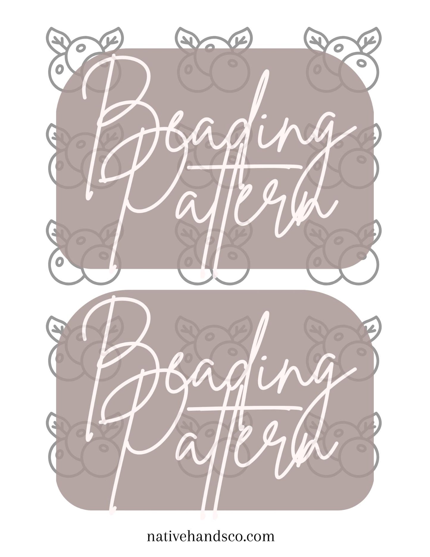 Beadwork Printable Blueberry Set Fruit Template PDF Beading Pattern