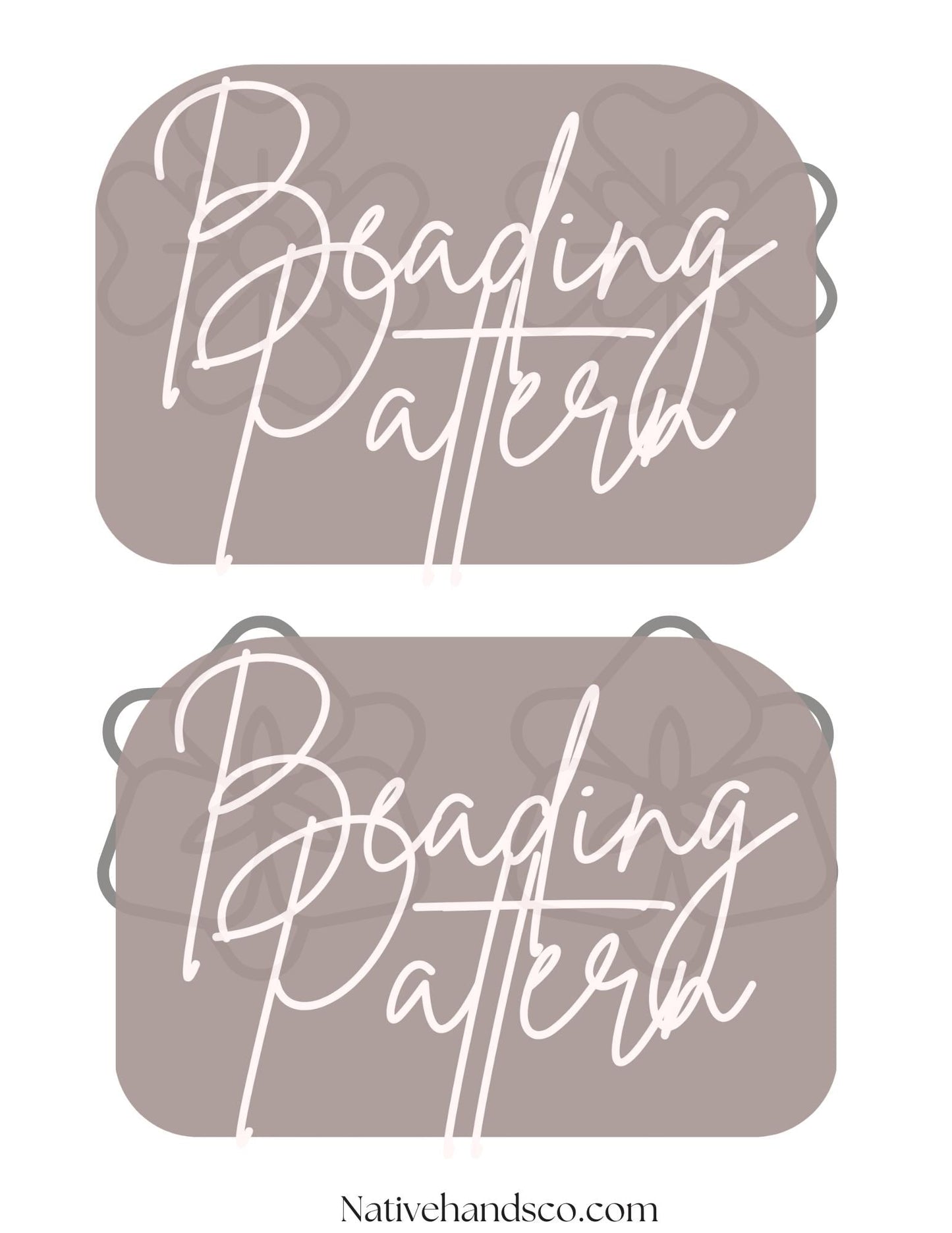 Beadwork Printable Floral Mix 2 Flat Stitch Template PDF Beading Pattern Print At Home - 2 Different Patterns