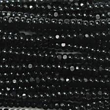 Czech Preciosa Charlotte Cut Hank 11/0 Black Opaque Seed Beads