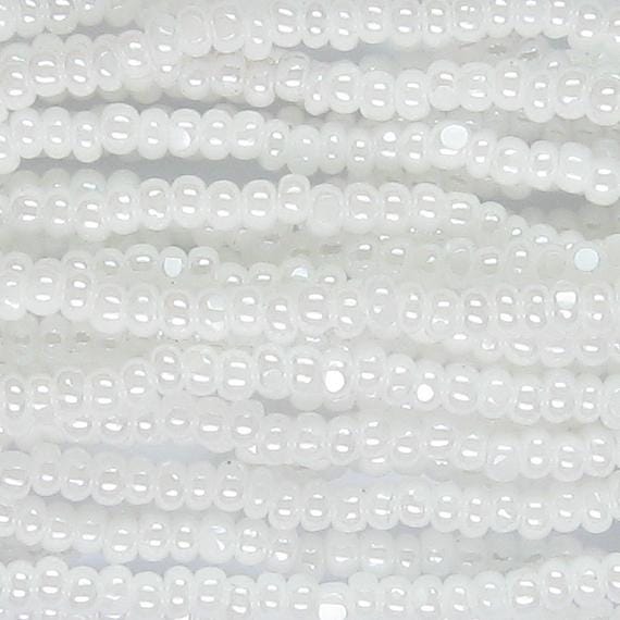 Czech Preciosa 12 Strand Charlotte Cut Hank 46102 11/0 Chalk White Opaque Luster Seed Beads