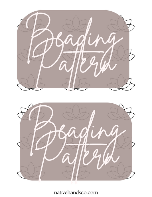 3 sizes Native Beadwork Printable Lotus Template PDF Beading Pattern