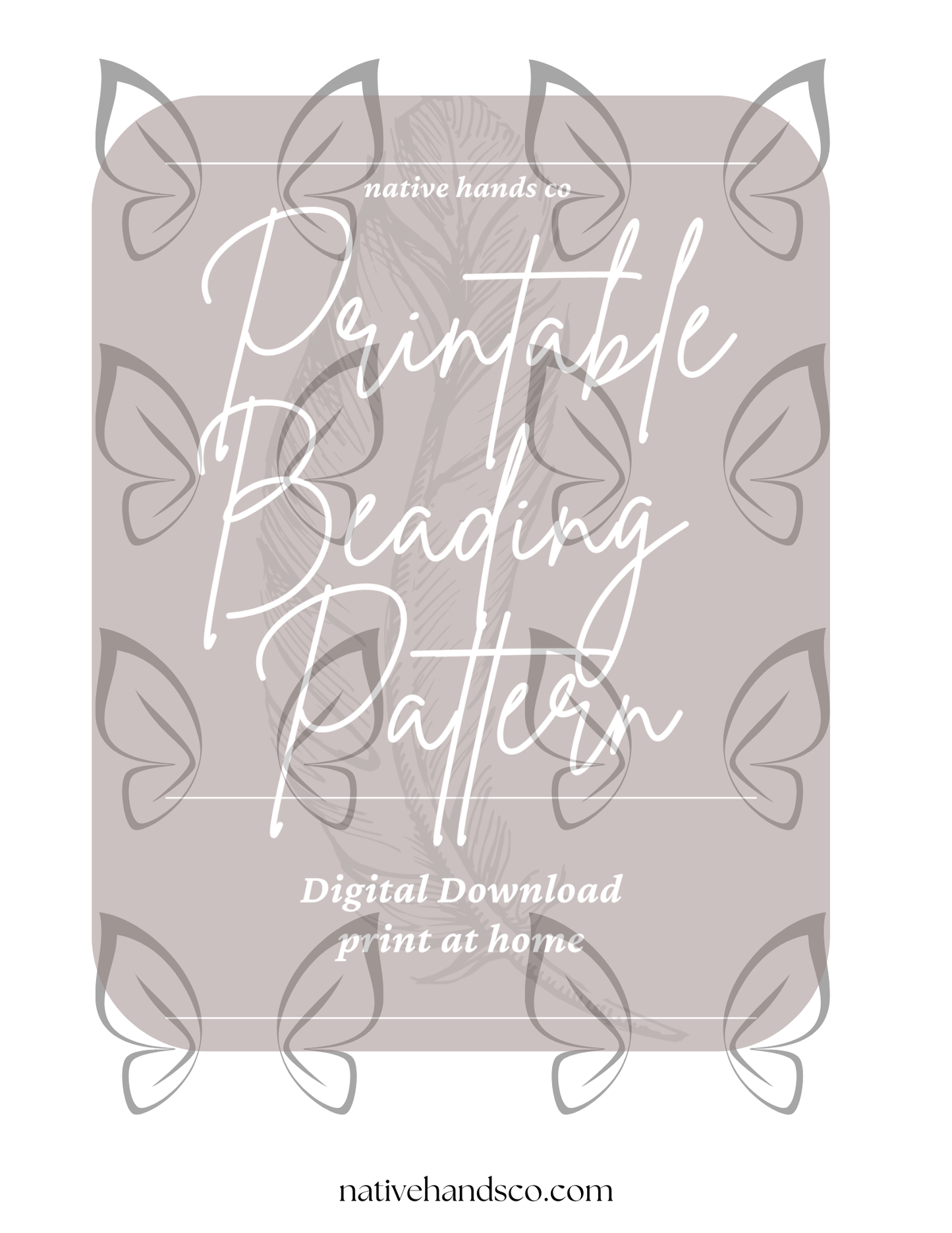 3 sizes Native Beadwork Printable Mirrored  Butterfly Wings Template PDF Beading Pattern Print At Home