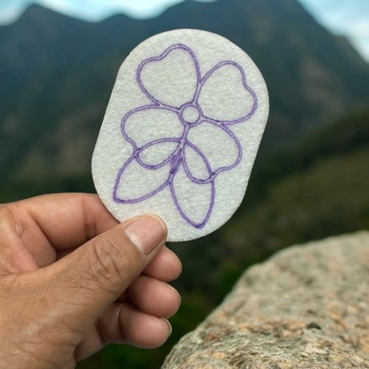 4 PC Pop Socket or Extra Large Earrings Flower With Leaves Stencil