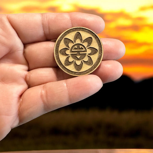 Hopi sun wood beading cabochon cab centers