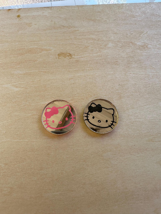 Pale gold mirrored acrylic kitty  beading supplies