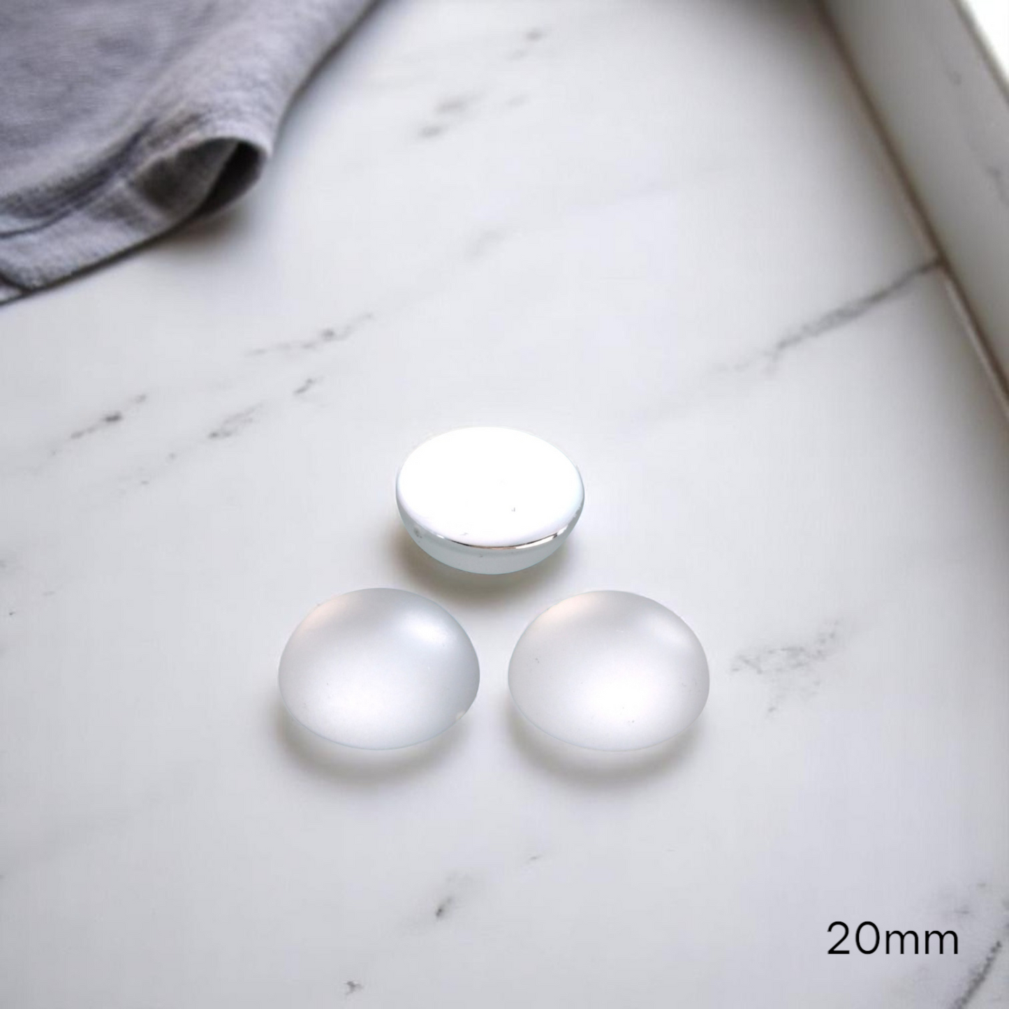 Matte Resin Cabachon Center Pair