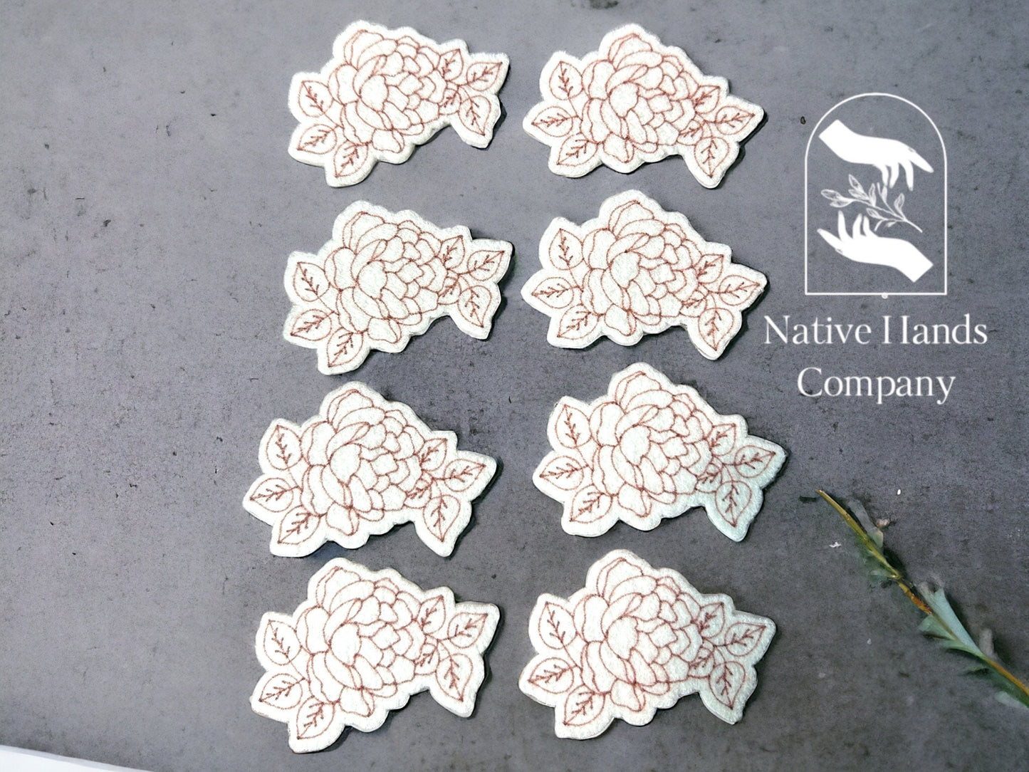 8 Piece Floral Flower Pattern Set Pellon Peltex 70 Flat Stitch Beading Stencils