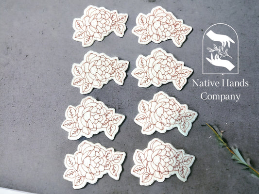 8 Piece Floral Flower Pattern Set Pellon Peltex 70 Flat Stitch Beading Stencils