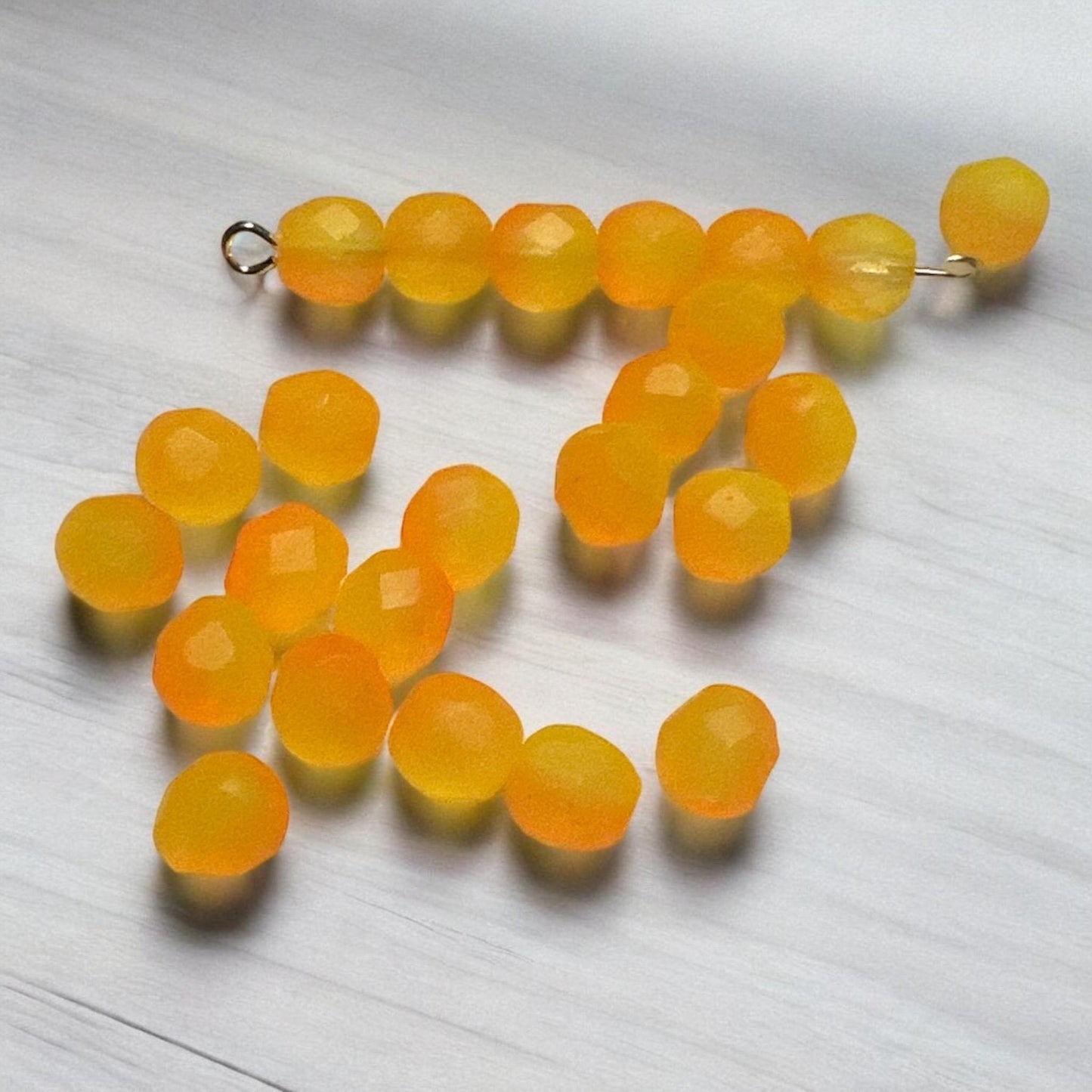 25 PC Matte NEON Fire Polished Faceted Glass Beads | Czech Glass | Neon Candy Beads | 6mm