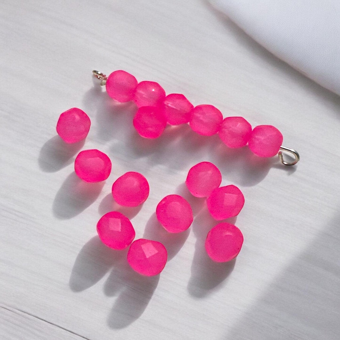 25 PC Matte NEON Fire Polished Faceted Glass Beads | Czech Glass | Neon Candy Beads | 6mm