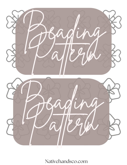 Beadwork Printable Floral Mix 2 Flat Stitch Template PDF Beading Pattern Print At Home - 2 Different Patterns