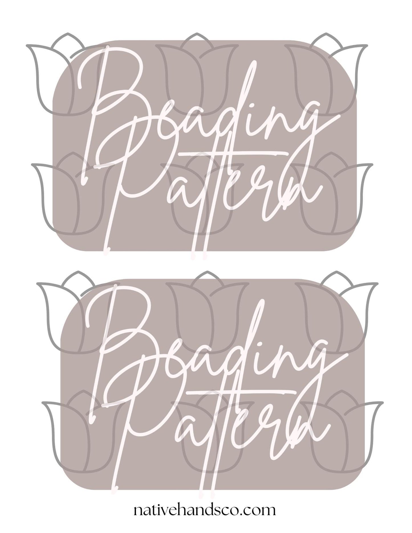 3 Sizes Beadwork Printable Tulip Floral Template PDF Beading Pattern