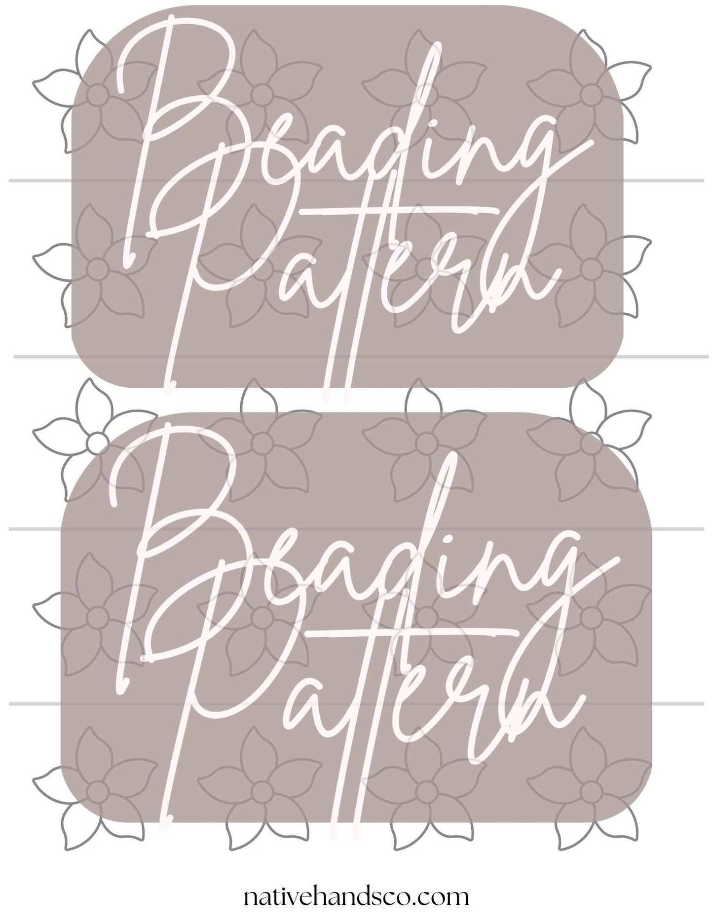 Beadwork Printable Floral 2 Flat Stitch Template PDF Beading Pattern