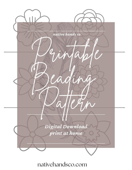 2 Sizes FLORAL MIX Template PDF Beading Pattern Print At Home - 6 Different Patterns