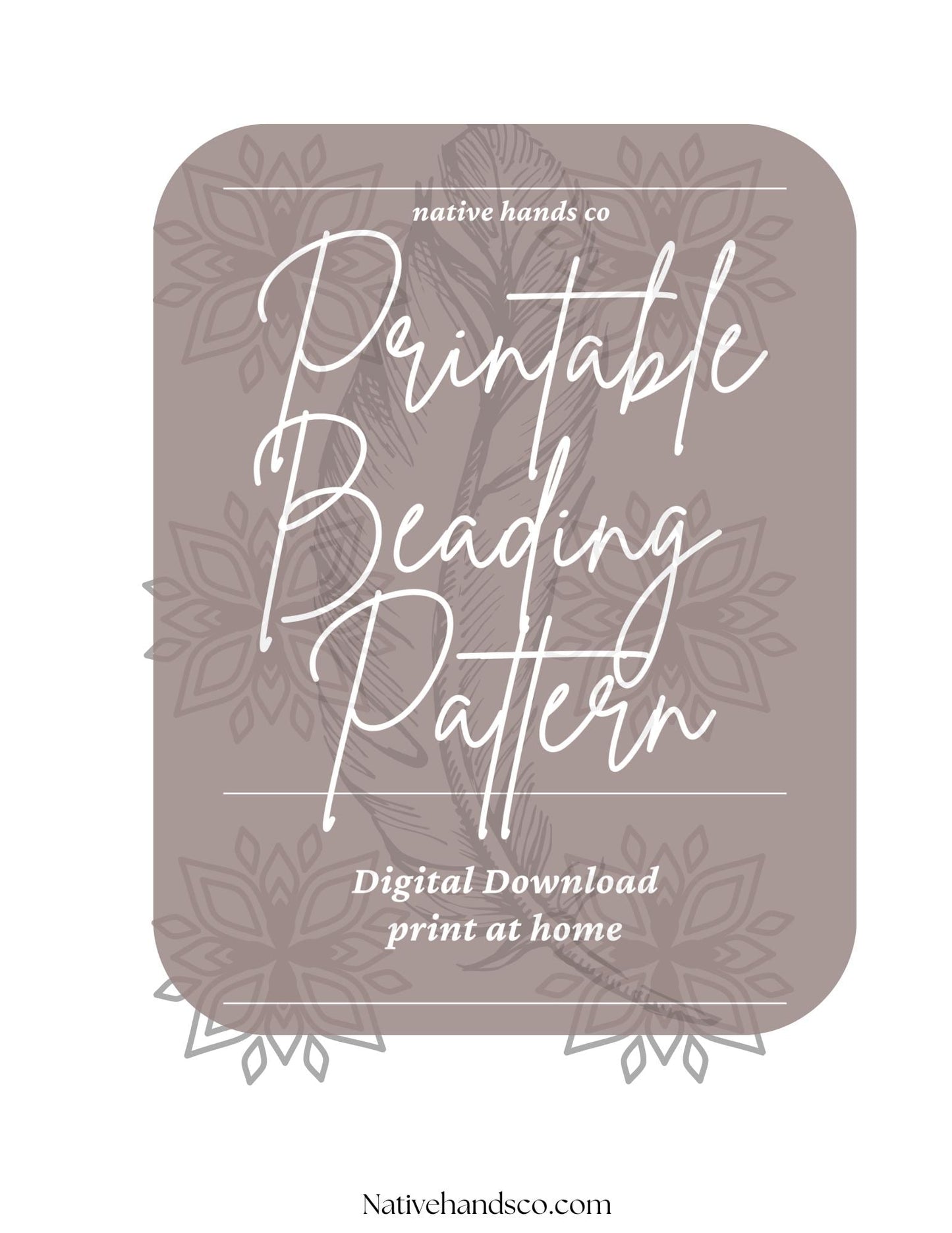 Fire Blossom 3 sizes Beadwork Printable Template PDF Beading Pattern