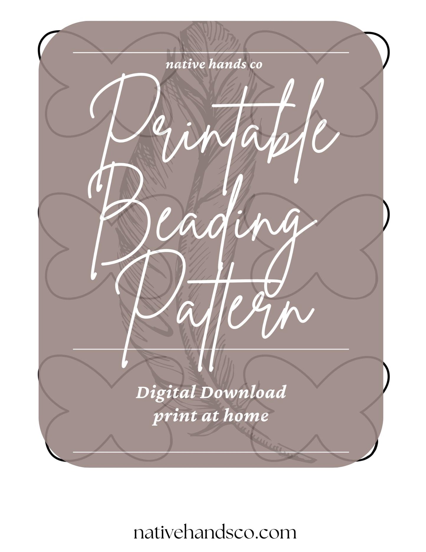 3 Sizes Native Beadwork Printable BUTTERFLY Outline Template PDF Beading Pattern