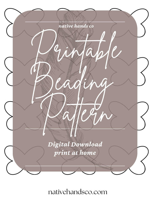 3 Sizes Native Beadwork Printable BUTTERFLY Outline Template PDF Beading Pattern