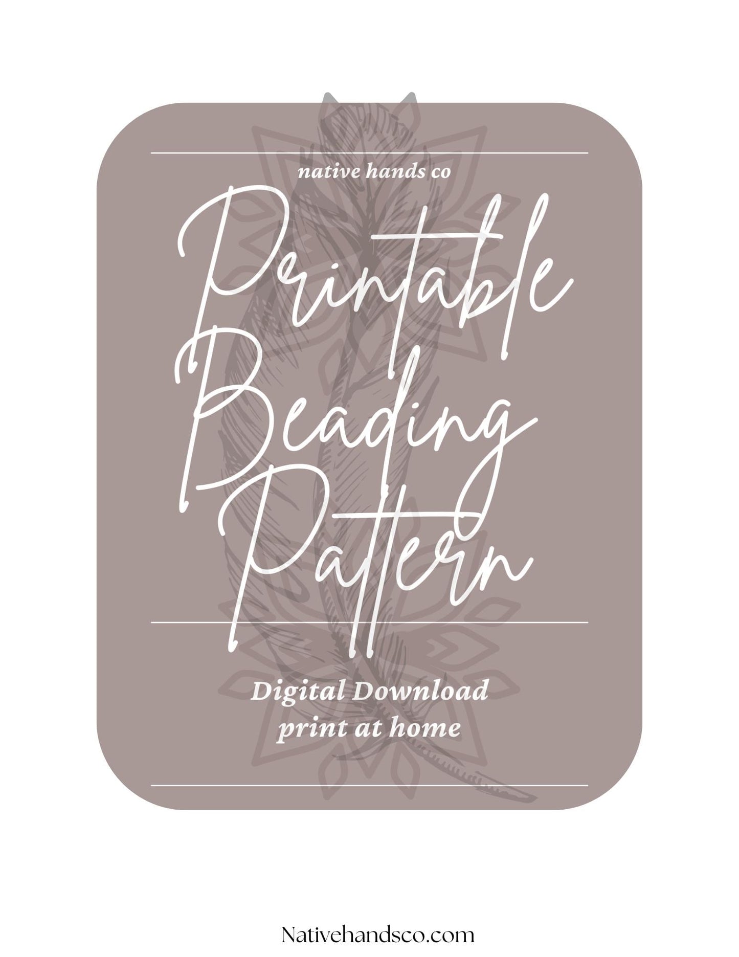 Fire Blossom 3 sizes Beadwork Printable Template PDF Beading Pattern