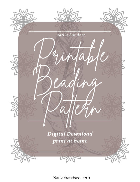 Fire Blossom 3 sizes Beadwork Printable Template PDF Beading Pattern