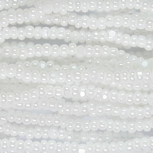 Czech Preciosa 12 Strand Charlotte Cut Hank 46102 11/0 Chalk White Opaque Luster Seed Beads